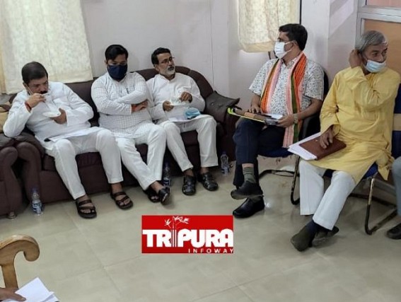 Tripura BJP's Crisis : Central Leaders rushed to Tripura to Save Sinking Party under Biplab Deb : Sudip Barman, other MLAs were requested to visit Party Headquarter : Closed-Door meeting Begins Tripura BJP's Crisis : Central Leaders rushed to Tripura to Save Sinking Party under Biplab Deb : Sudip Barman, other MLAs were requested to visit Party Headquarter : Closed-Door meeting Begins